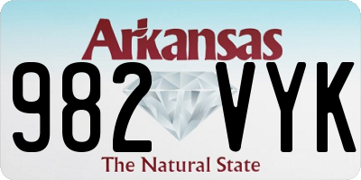AR license plate 982VYK