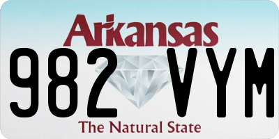 AR license plate 982VYM
