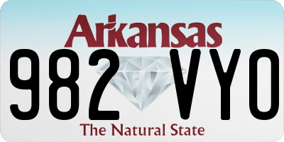 AR license plate 982VYO