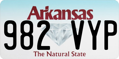 AR license plate 982VYP