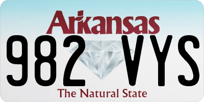 AR license plate 982VYS