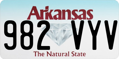 AR license plate 982VYV