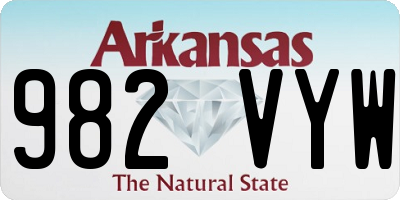 AR license plate 982VYW