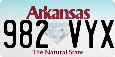 AR license plate 982VYX
