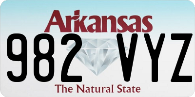 AR license plate 982VYZ