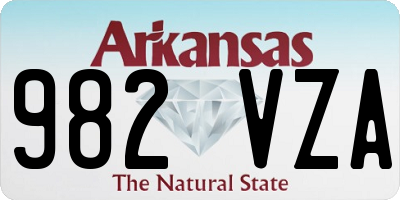 AR license plate 982VZA