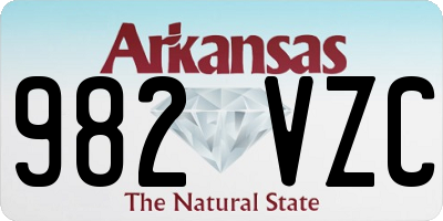 AR license plate 982VZC