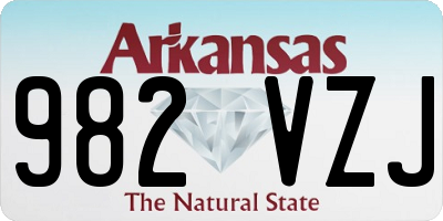 AR license plate 982VZJ