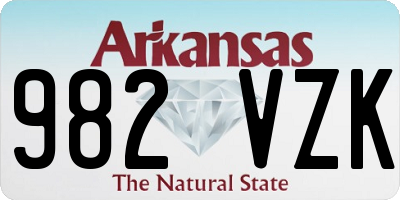 AR license plate 982VZK