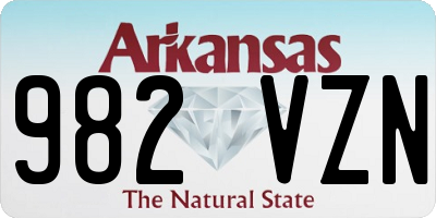 AR license plate 982VZN