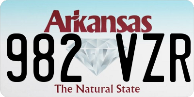 AR license plate 982VZR
