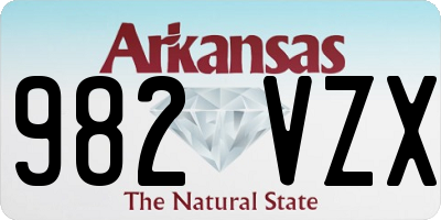 AR license plate 982VZX
