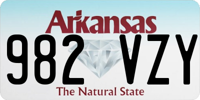 AR license plate 982VZY