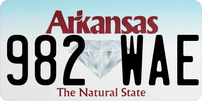 AR license plate 982WAE