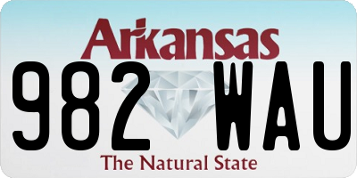 AR license plate 982WAU
