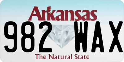 AR license plate 982WAX