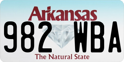 AR license plate 982WBA