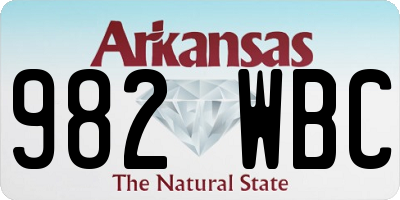 AR license plate 982WBC