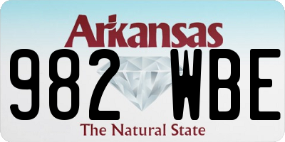 AR license plate 982WBE