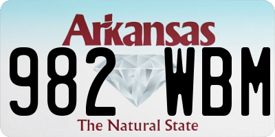 AR license plate 982WBM