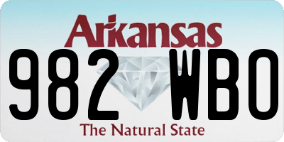 AR license plate 982WBO