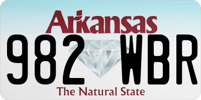 AR license plate 982WBR