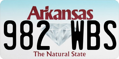 AR license plate 982WBS