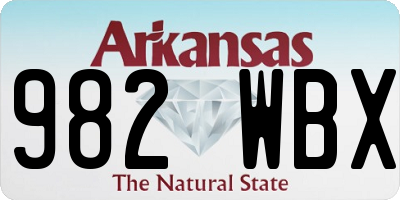 AR license plate 982WBX
