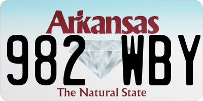 AR license plate 982WBY