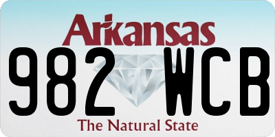 AR license plate 982WCB