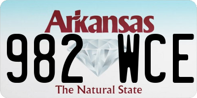 AR license plate 982WCE