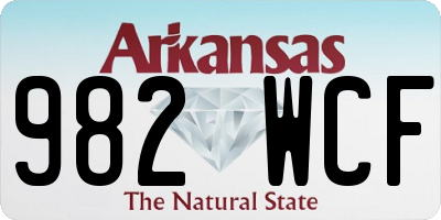 AR license plate 982WCF