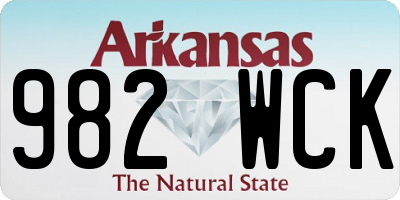 AR license plate 982WCK