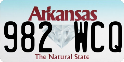 AR license plate 982WCQ