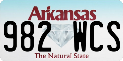 AR license plate 982WCS