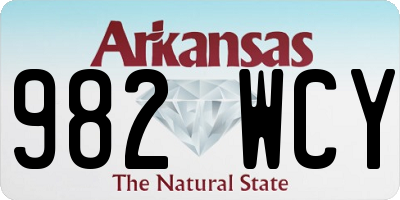 AR license plate 982WCY