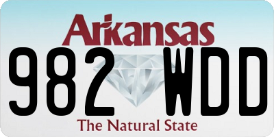AR license plate 982WDD