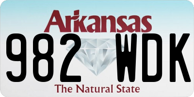 AR license plate 982WDK