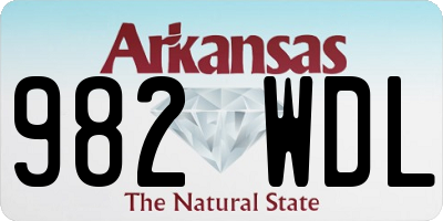 AR license plate 982WDL