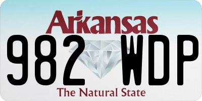 AR license plate 982WDP