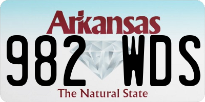 AR license plate 982WDS