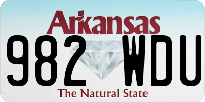 AR license plate 982WDU