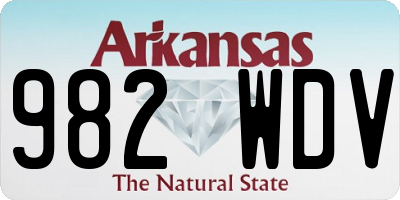 AR license plate 982WDV