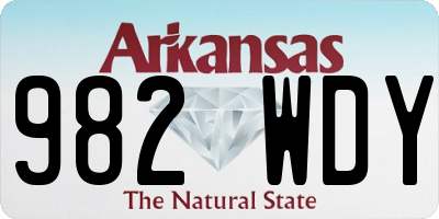 AR license plate 982WDY