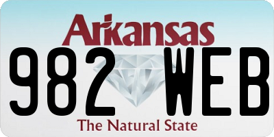 AR license plate 982WEB