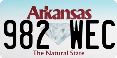 AR license plate 982WEC