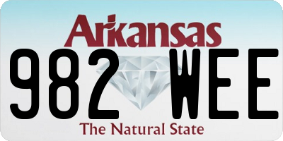AR license plate 982WEE