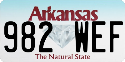 AR license plate 982WEF