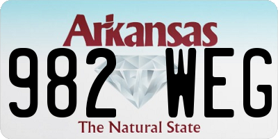 AR license plate 982WEG