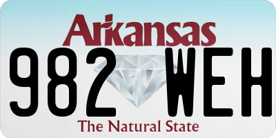 AR license plate 982WEH